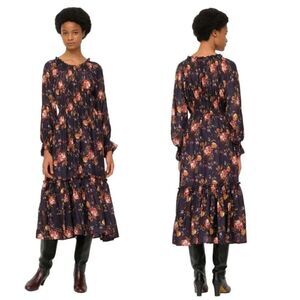 Sea New York - Esme Floral Print Silk Dress